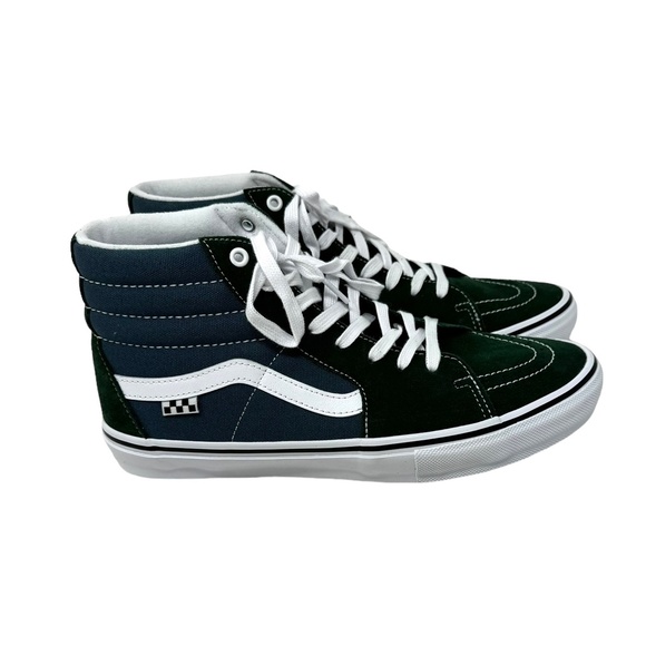 VANS Sk8-Hi Skate Sneakers Suede Canvas Green Black Men Size Casual VN0A5FCCBD6 - Picture 4 of 9